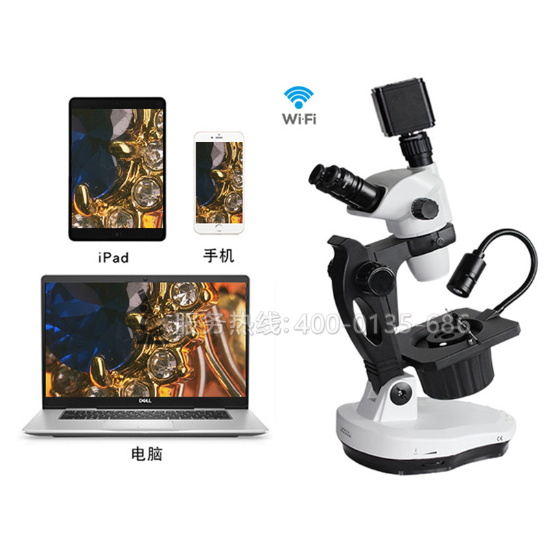 ZBX650L三目连续变倍宝石显微镜带LED顶灯