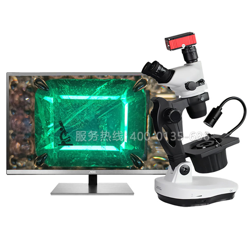 ZBS871L三目连续变倍宝石显微镜带LED顶灯